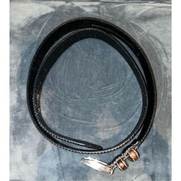 American Bison brown leather belt size 46. C21-7 - Picture 2 of 3